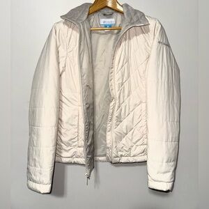 Columbia Heavenly Quilted Puffer Jacket Cream Ivory Women’s Size Small